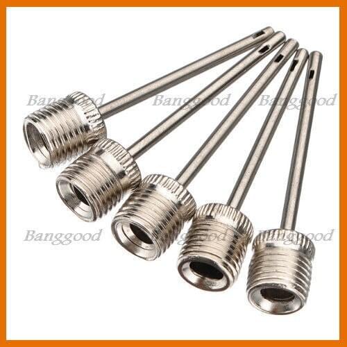 20psc/lot Sports Ball Basketball Football stainless Inflation Air Pump Needle Adapter Silver Free Shipping Wholesale