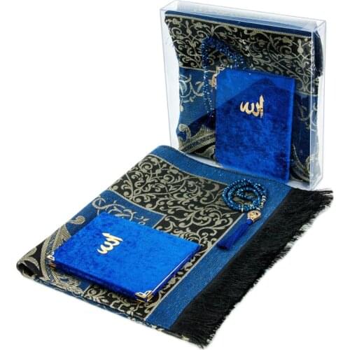 Hajj Umrah Mevlüt Set Prayer Rug Rosary Quran Muslim Islam 3 Pieces Stylish Gift Quality Turkey Women Man