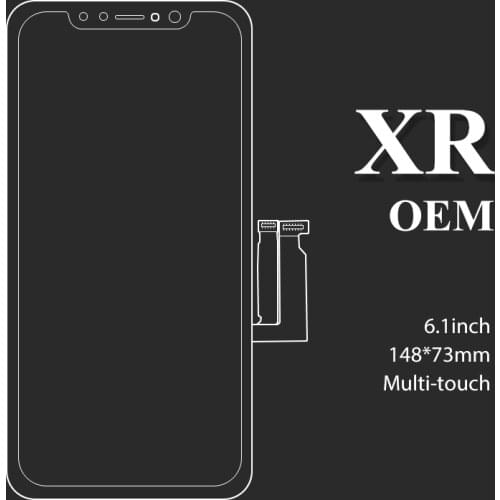 5 Pcs OEM For iPhone XR LCD 6.1" Display Screen +Touch Digitizer Replacement Assembly (camera ring+ear mesh+sensor ring)