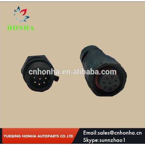 8 Pin/Way Male Female Filed Assembly Rear Panel Mount Waterproof IP67 LED Power Connector Cable to Cable Connector Plug