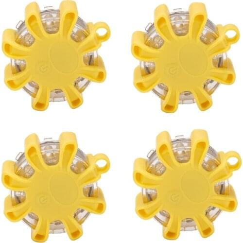 8LEDs Emergency Car Lights Magnetic Roadside Lamp Flares Warning Night Light Disc Beacon Lamps Red Led Police Road Lighting