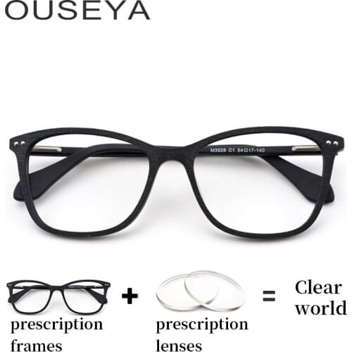Acetate Prescription Glasses Men Vintage Blue Ray Rivet Aspherical Astigmatism Lens Transition Anti Blue Light Spectacles #M3928