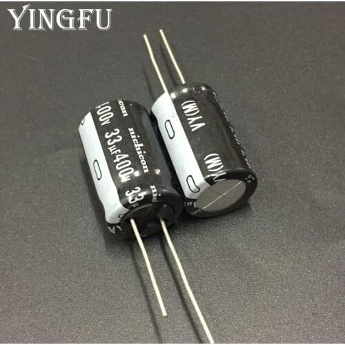 2Pcs/20Pcs 33uF 400V NICHICON VY Series 16x25mm Wide Temperature Range 400V33uF Aluminum Electrolytic Capacitor
