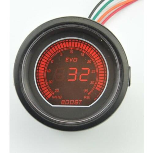 2 inch(52mm) LCD 2 colors(red and blue blacklight) Car turbin gauge car LCD BOOST mete -30~35 PSI
