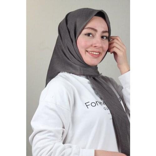 BONJELA SHİNE FLAT SILVERY LINEN SCARF-DESEN-02-RENK-37