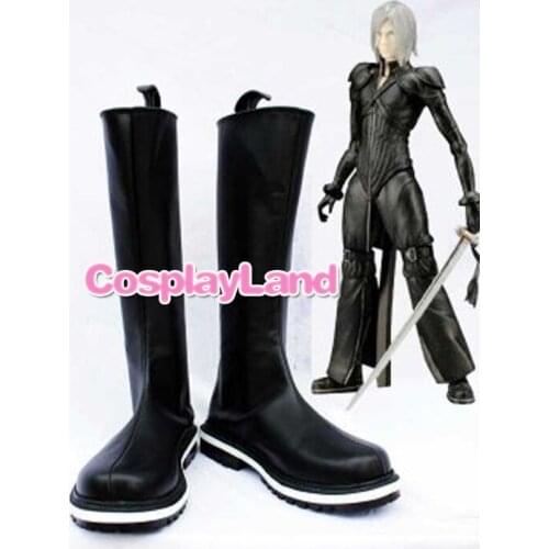 Final Fantasy VII Kadaj Black Cosplay Boots Shoes Game Party Cosplay Boots Custom Made for Adult Men Shoes