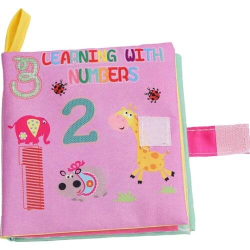 Hot Infant Kids Early Development Cognitive Learning Educational Digital/Animal Baby Cloth Books Learning Intelligence Toys