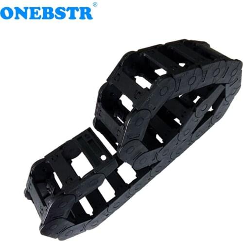 JFLO 1 Meter 25x77 Wire Carrier Cable Drag Chain CNC Router Transmission Bridge Open On Both Sides With End Joints Free Shipping