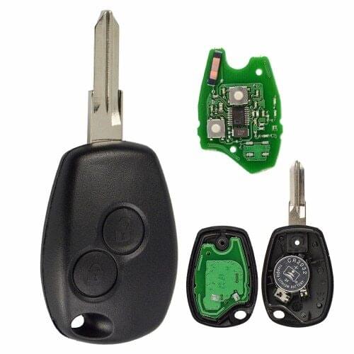 KEYECU Remote Car key 2B fob 433MHz with PCF7961M HITAG AES Chip Uncut VAC102 for Renault Logan II Sandero II 2014