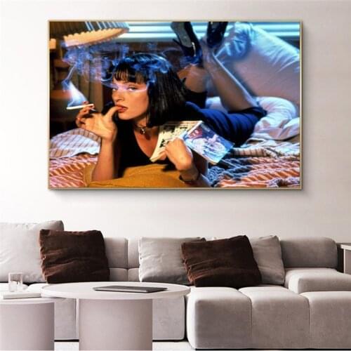Classic Movie Poster Pulp Fiction Quentin Tarantino Vintage Art Painting Fun Canvas Painting Bedroom Decoration Poster Picture
