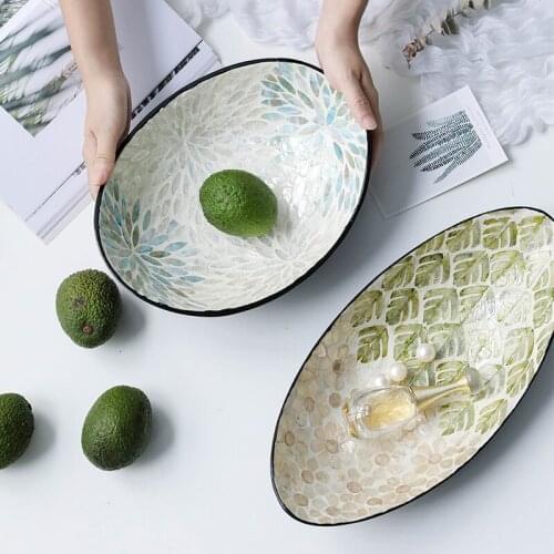 Colorful Shell Handmade Fruit Plate Fruit Bowl Debris Storage Bowl Decoration Model Room Decoration Bowl