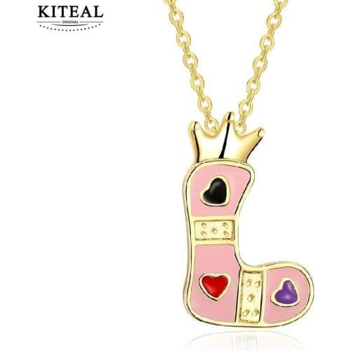 KITEAL Best Gift Gold color necklaces & pendants alphabets letter collier femme Jewelry European Style