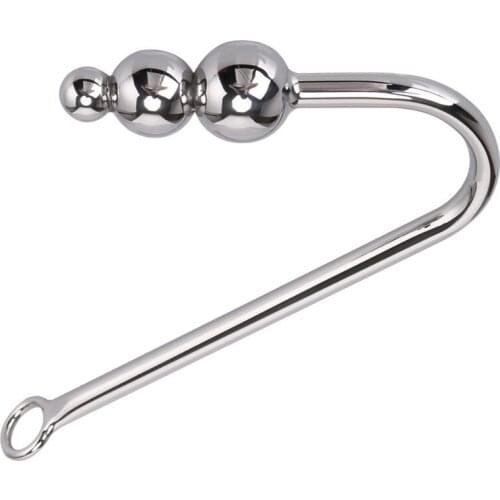 Stainless Steel Metal Anal Plug Anal Hook Flat Head Round Head Three Ball Anal Hook Adult Products Sex Toys Long Hook Anal Hook