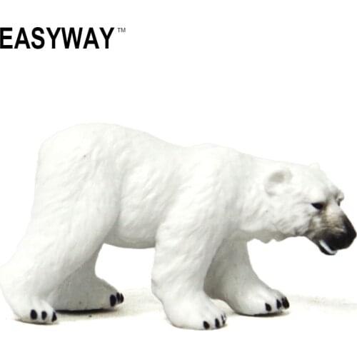 Mr.Froger Polar Bear Model Toy Wild Animals Toys Set Zoo modeling Solid Plastic PVC Dolls Children Science and Education White