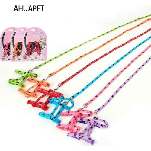 Leash For Cat Vest Harness Katzenleine Kattentuigje Cat Adjustable Harness And Leash Set Nylon Walking Leash For Kitten