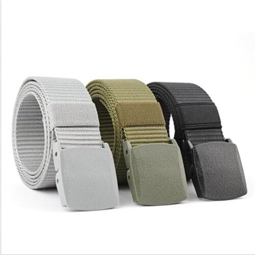 2018 New Outdoor Sports Nylon Waistband Canvas Web Belt Casual Military Tactical Waist Belts for Men Cinturon Hombre 130cm