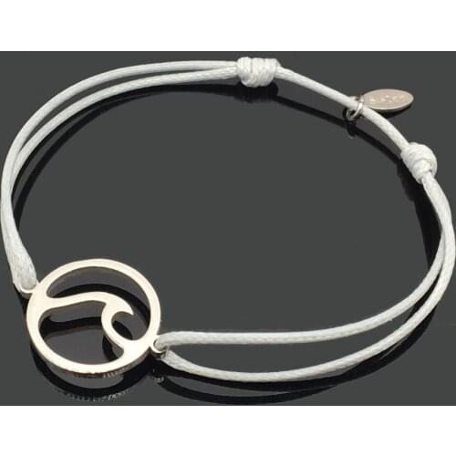 New Spray Holiday Stainless Steel Charm Wish Bracelet 316L Stainless Steel Spray Pendant Adjustable String Friendship Bracelet