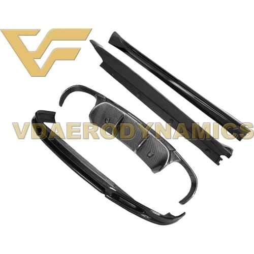 Suitable For 11-14 991 991.1 Porsche 911 Carrera S 4 4S VAD Carbon Fiber Full Body Kit Front Lip Rear Lip Diffuser Side Skirts