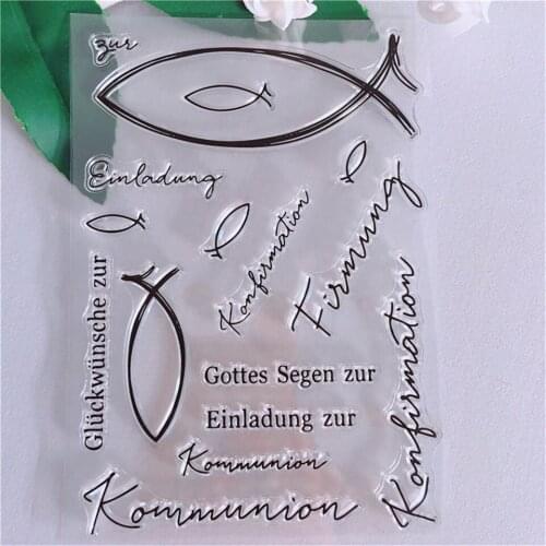 German Wishes Craft Transparent Silicone Stamp for Scrapbooking Paper Cards Making DIY Photo album Decorative Clear Stamp Sheet