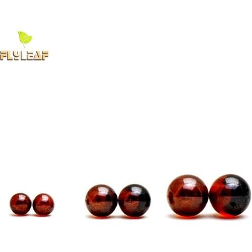Flyleaf 100% 925 Sterling Silver Red Garnet Stud Earrings For Women Minimalist Style Lady Fashion Jewelry