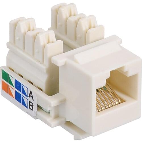 10pcs High Quality RJ-45 Network Cable Keystone Jack Unshielded Ethernet Network Clip Module Wall Plug Connector
