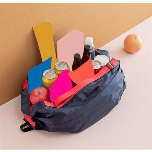 Supermarket Shopping Bags Large Foldable Travel Bags One Shoulder Portable Thickened Hand Carried Bag Eco-friendly Grocery Bags