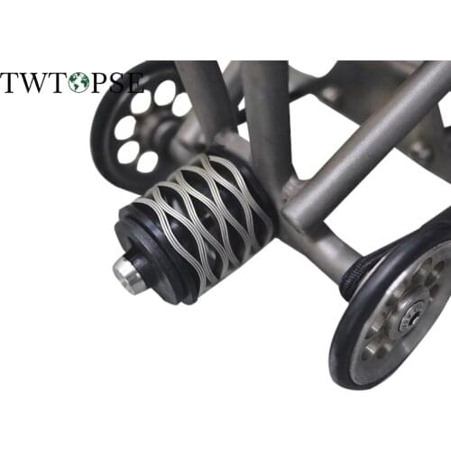 TWTOPSE Cycling Bike Rear Shock For Brompton Folding Bike Bicycle Pro Wave Spring Titanium Bolt Suspension 304 Steel Spring Part