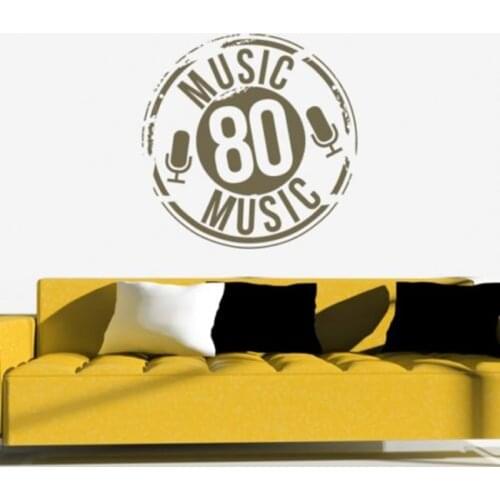 YOYOYU 40 colors Vinyl wall stickers muraux 80 Music Removeable Wall Decal Bedroom Livingroom Wall Decor ZX182