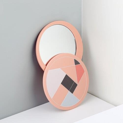 Rotatable Makeup Mirror Cosmetic Round Pocket Make Up Mirror for Purse Travel Bag Home Office Mirror