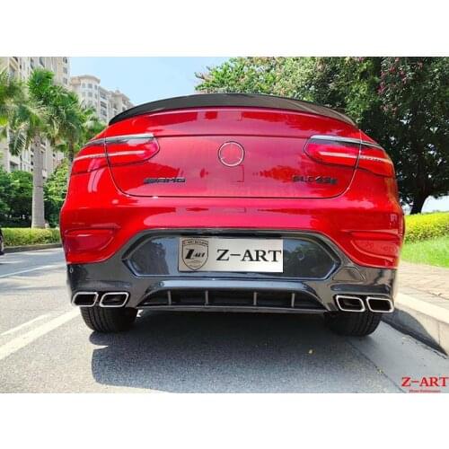 Z-ART carbon fiber rear diffuser for Mercedes Benz GLC Coupe 2016-2019 carbon fiber rear lip for GLC Coupe carbon rear chin
