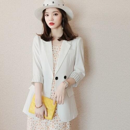 Novelty White Formal OL Styles Women Business Blazers Jackets Coat for Ladies Office Summer Spring Professional Outwear Blaser