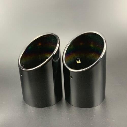 1 Pair Stainless Steel Car Exhaust Straight Tail Pipe Tips cover case For Audi Q7 2007-2011 Car Accessories