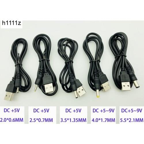 10PCS HOT Sale USB To DC Male DC2.0 DC2.5 DC3.5 DC4.0 DC5.5mm Barrel Jack Power Cable Connector For Small Electronics Devices