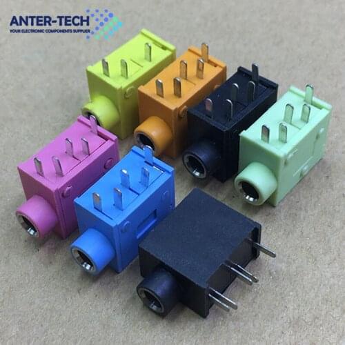 10Pcs Headphone Jack PJ-325 3.5MM Stereo Female Socket 3.5 Audio Earphone Connector PJ-325 Audio Jack Socket Multicolor