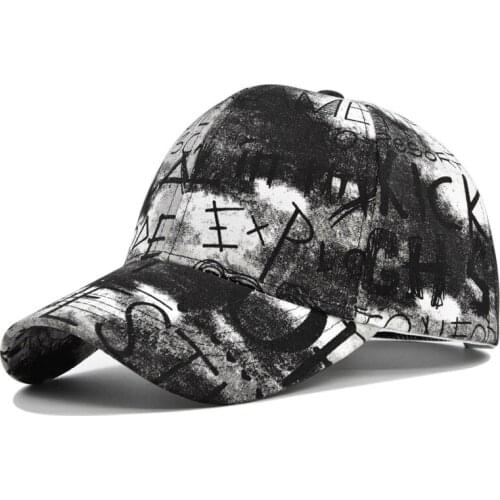 2021 Hot Sale Unisex Multi-color Painted Sun Hat Fashion Letter Printed Hip Hop Baseball Caps