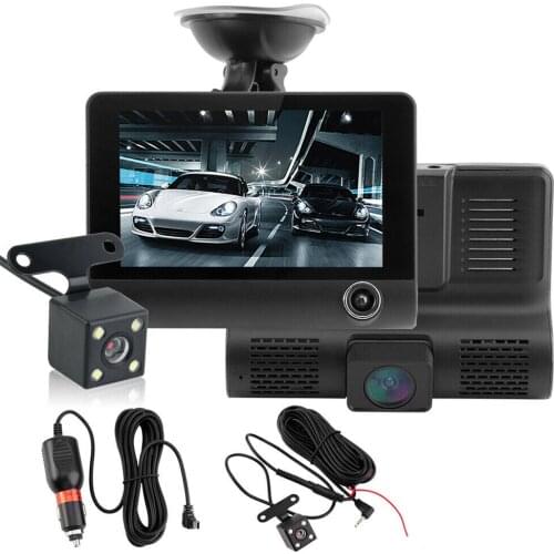 4 inch Vehicle DVR Driving Recorder High Definition 1080p 3 Lens 32GB Car Auto DVR Driving Recorder For Dropshipping Wholesale