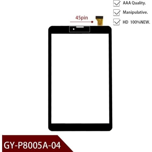 45pin New For 8'' inch GY-P8005A-04 Tablet External Capacitance Touch Screen MID Outer Digitizer Glass Panel Repair Multitouch
