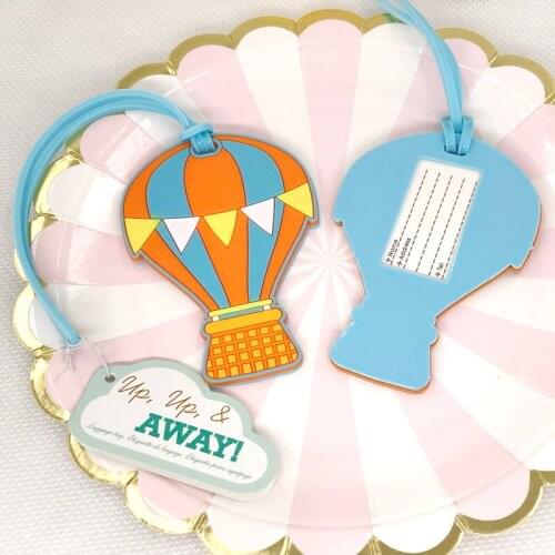 50PCS "Up, Up & Away" Hot Air Balloon Luggage Tag Wedding Baggage Tags Bridal Shower Favors