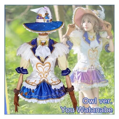 Anime Love live Sunshine!!Aqours Animal Awaken You Watanabe Owl ver. Halloween Cosplay Costume Suit For Women Outfit Party Dress