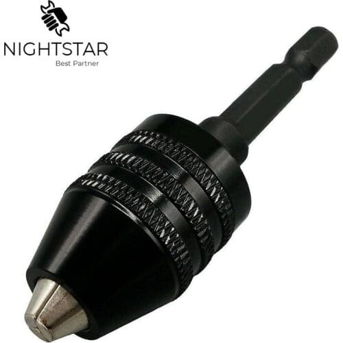 Binoax 0.3mm - 6.5mm Keyless Drill Chuck Screwdriver Impact Driver Adaptor Drill Bits 1/4" Shank