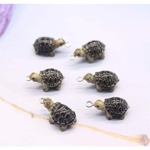 5pcs Lovely Mini Turtle Bracelet Resin Charms Pendant Decor Accessories Diy Craft Necklace Keychain Earring Charms Jewelry Make