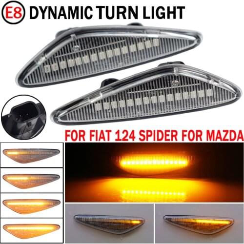 Dynamic Led Side Marker Turn Signal Repeater Light for Mazda MX-5 Miata RX8 Mazda5 CW Premacy Mazda 6 atenza Fiat 124 Spider