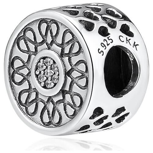 DIY Fits for Pandora Charms Bracelets Radiant Hearts Beads with Clear CZ 100% 925 Sterling-Silver-Jewelry Free Shipping