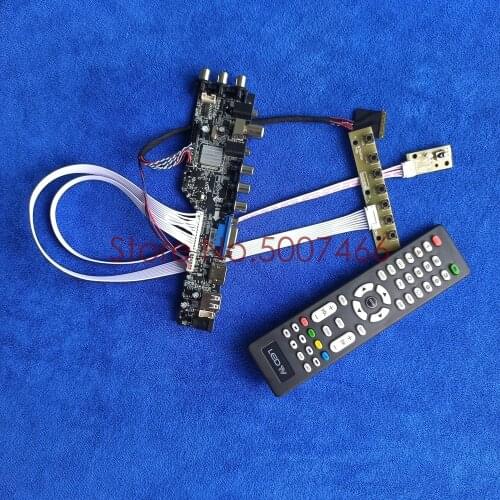 For B101XTN01.1 B101XTN01.0 DVB digital 1366*768 universal panel VGA USB AV TV 3663 LVDS Pin LCD Controller board DIY Kit