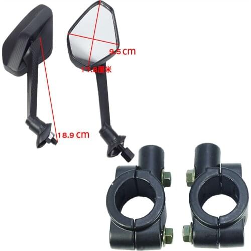 E0132 Universal 8MM Motorcycle Handlebar Rear View Side Mirror For Turtle King Convex Mirror 7/8" 22mm Handlebar Accessories