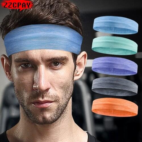 Men Sweatband Sports Headband Stretch Elastic Women Yoga Running Hair Band Outdoor Sport Headwrap Fitness Sports Safety
