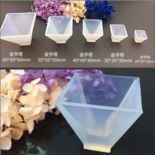 Pyramid Crystal Epoxy Mold Silicone DIY Handmade Jewelry Geometric Dried Flower Decoration Model Specimen mould