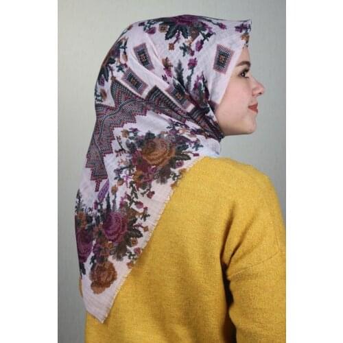 ERİPEK PATTERNED LINEN FLAMLI SCARF-DESEN-22-RENK-15
