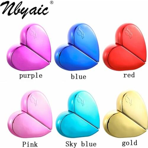 Nbyaic 1pcs color love glass gall perfume bottle bottled high grade fine spray bottle 25ML portable travel pressed empty bottle