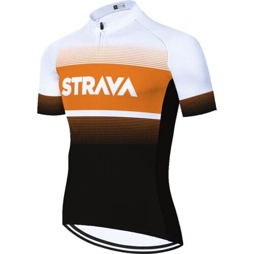 2021 Strava ​short sleeve cycling jersey men Team Cycling Clothing Summer bike shirt ropa ciclismo hombre verano